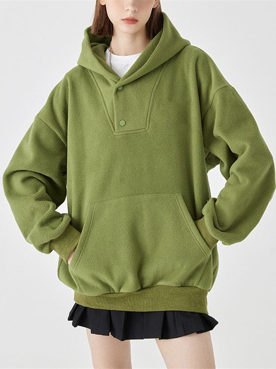 Felpa pullover con cappuccio loose fit in pile termico adhd aspie shop asperger autismo