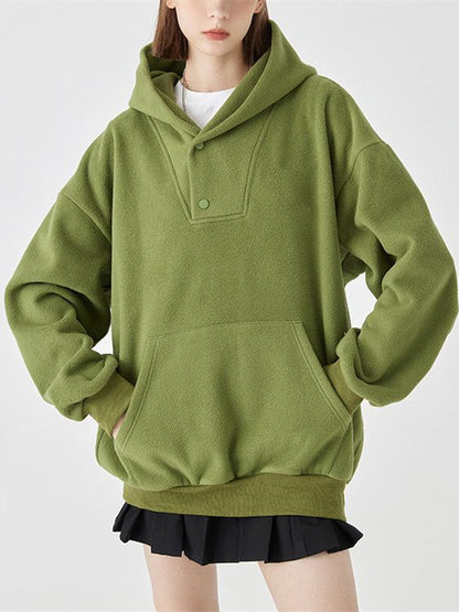 Felpa pullover con cappuccio loose fit in pile termico adhd aspie shop asperger autismo