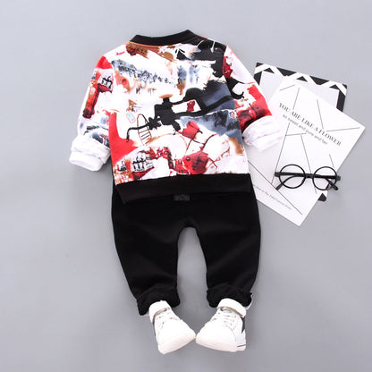 Set completo casual trendy giacca, maglietta e pantalone 3 pezzi per bambini in stile koreano adhd asperger spettro autistico aspie shop