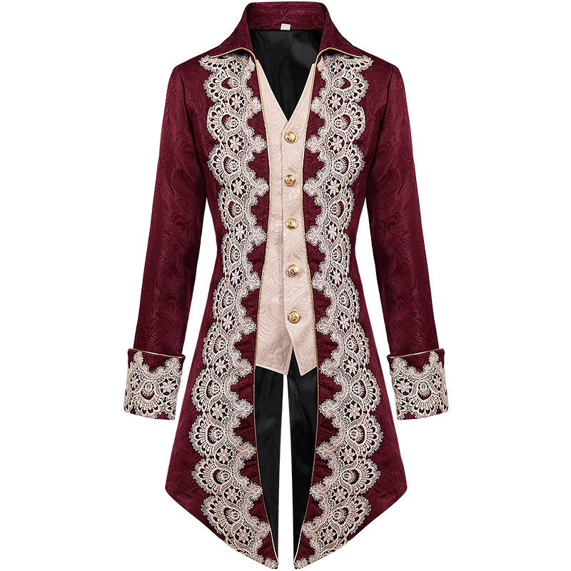 Costume cosplay medievale in stile Steampunk a coda di rondine da uomo - Aspie Shop