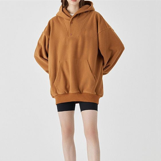 Felpa pullover con cappuccio loose fit in pile termico adhd aspie shop asperger autismo