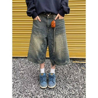 Pantaloni bermuda ultra wide legs denim effetto lavato in stile vintage da donna e uomo aspie shop neurodivergenti neurodivergenza ADHD autism dyspraxia dyslexia spectrum neurodiversity neurodiverse conditions Tourette down dyscalculia Irlen autisme dyspraxie spectre dyslexie neurodiversité affections dyscalculie neurodivergents syndrome Asperger moda donna uomo bambino abbigliamento accessori mode femmes hommes enfants vêtements accessoires fashion women men children clothing accessories